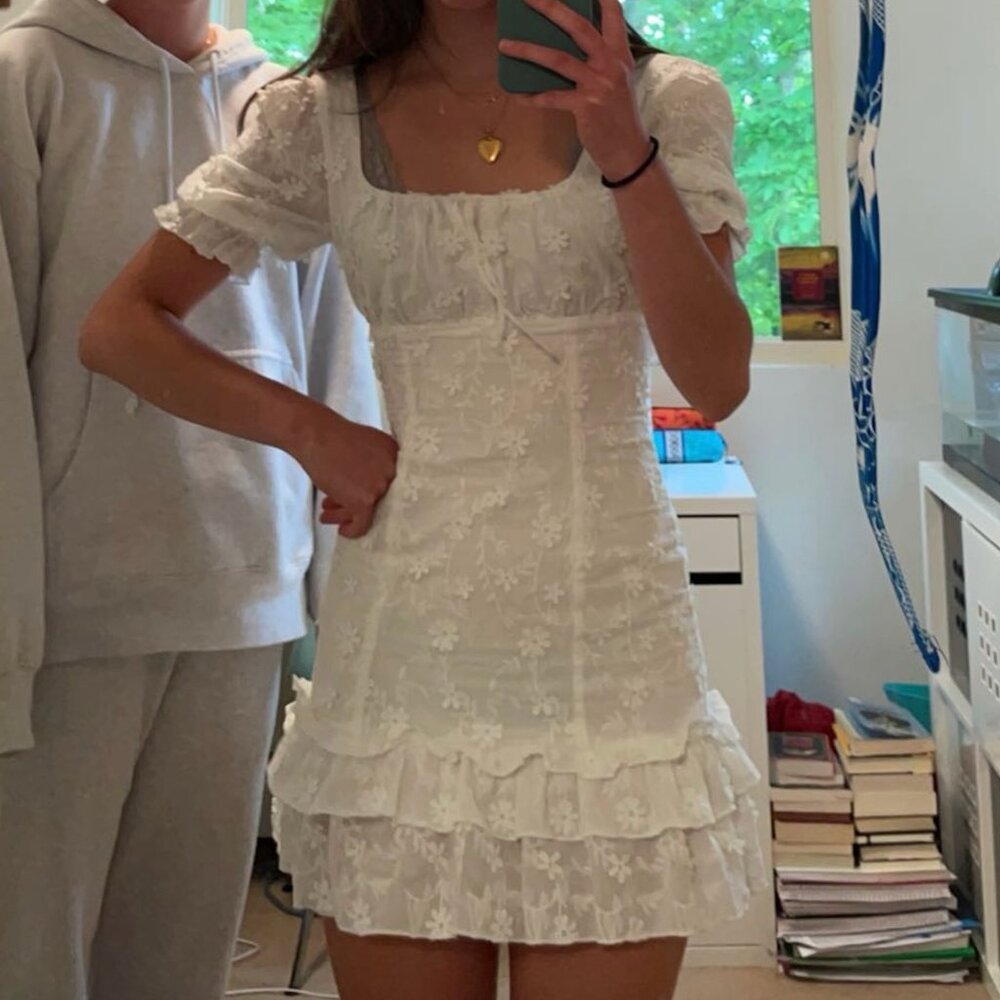 Majorelle White Floral Mini Dress NEVER WORN - Size XS